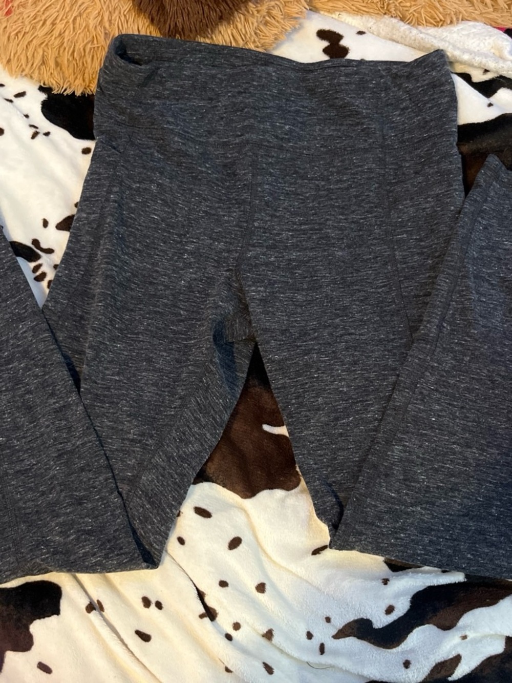 Athletic Works Dark Heather Gray Women's Stretch Leggings